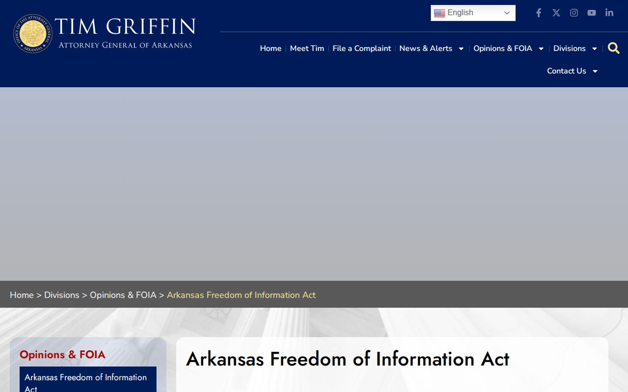 Arkansas FOIA guidance for Stone County arrest records